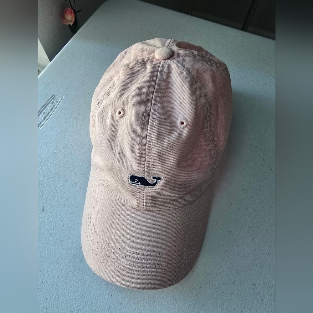 Vineyard Vines pink womens trucker cap hat snap back one size embroidered cap
